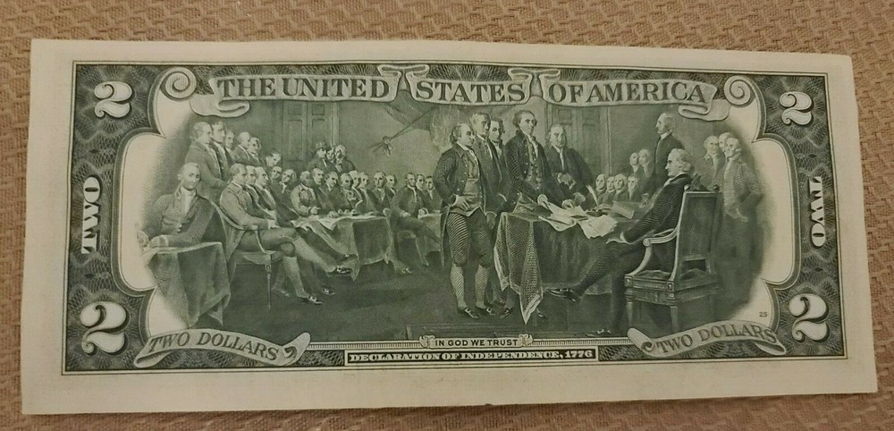 Misaligned 1976 $2 Bill