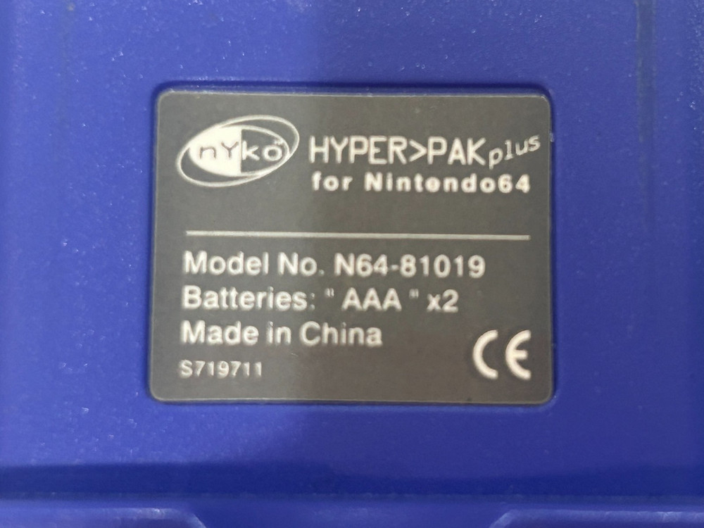 Nyko Hyper Pak Plus N64 Rumble Pack Hyper Pak - Blue