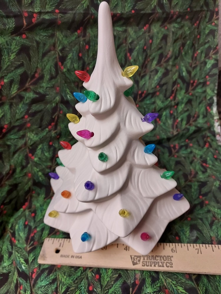 Ceramic Bisque~ Ready to Paint~ Christmas Tree ~ lighting included