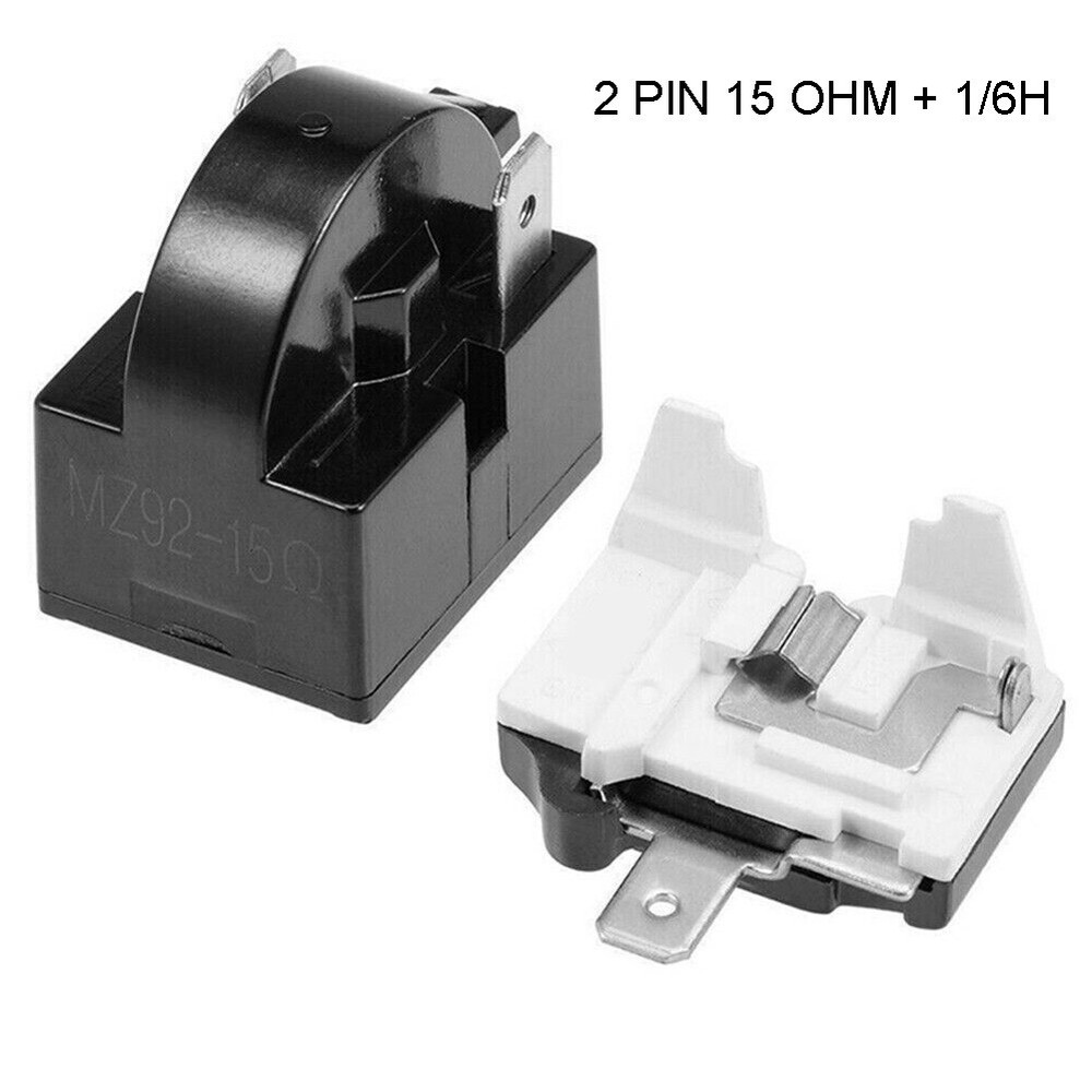 Compact Refrigerator Relay and Compressor Overload Protector Set