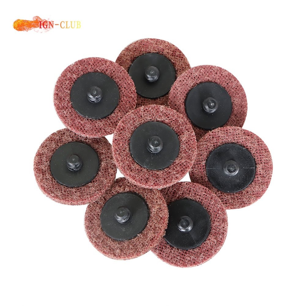 50Pcs × 2" Medium Surface Conditioning Discs Roll Lock Die Grinder Sanding Pads