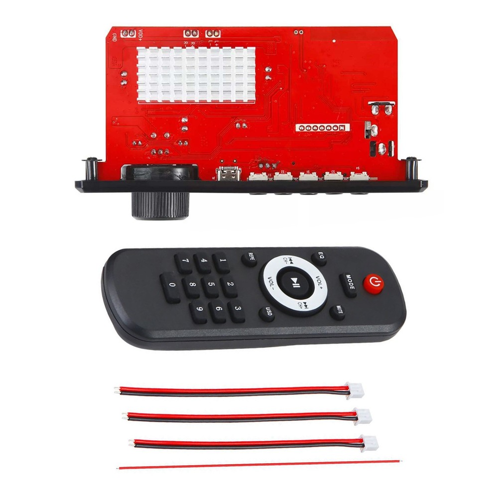 160W Amplifier Bluetooth 5.0 DC12V MP3 Decoder Board FM Audio Microphone Player