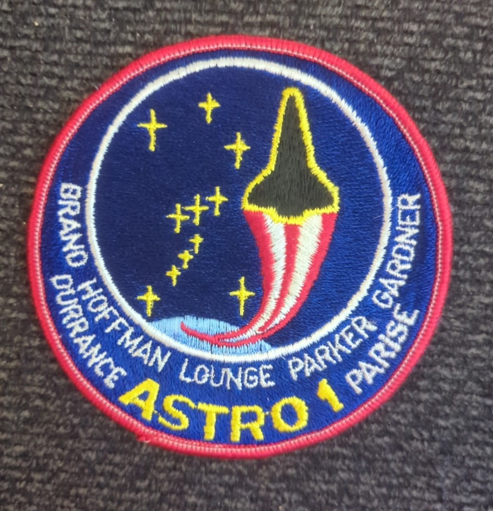 STS-35 ASTRO-1 NASA MISSION WIDE FONT YELLOW VERSION PATCH
