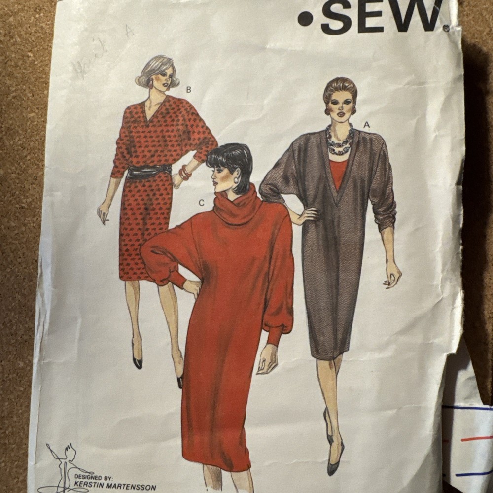 KWIK SEW Pattern 1482 XL two large stretch net only dress pattern