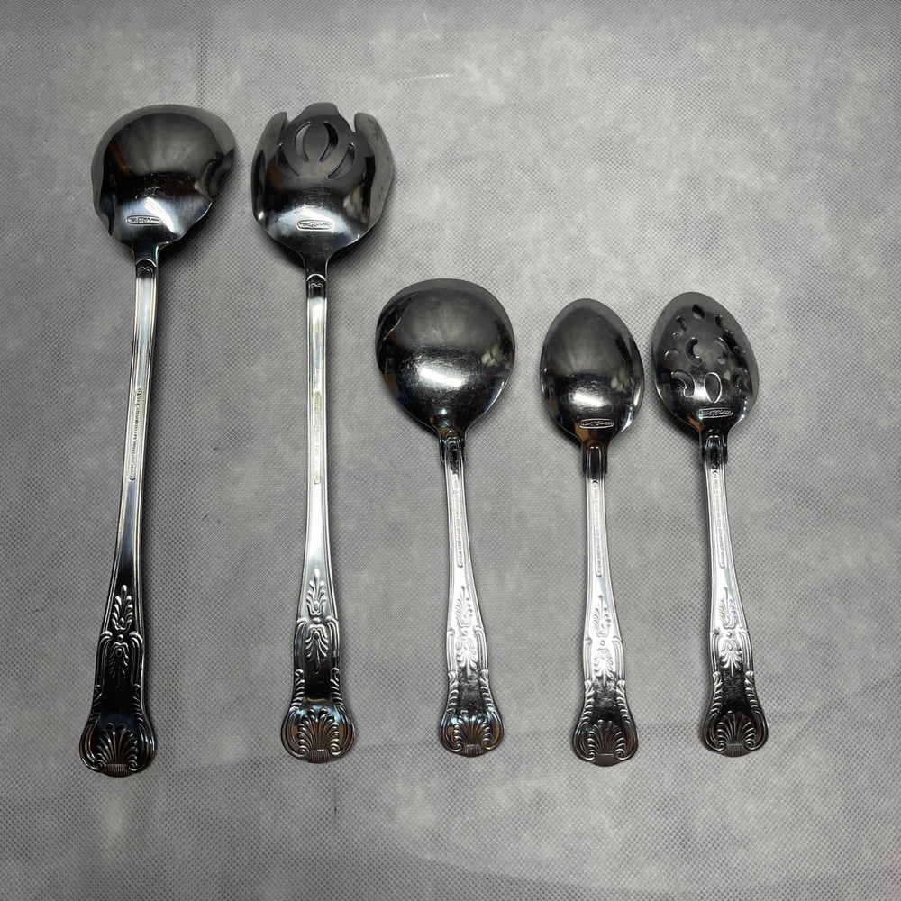 Reed & Barton KINGS 5 Pc 1824-1999 175th Select Stainless Serving Flatware Set