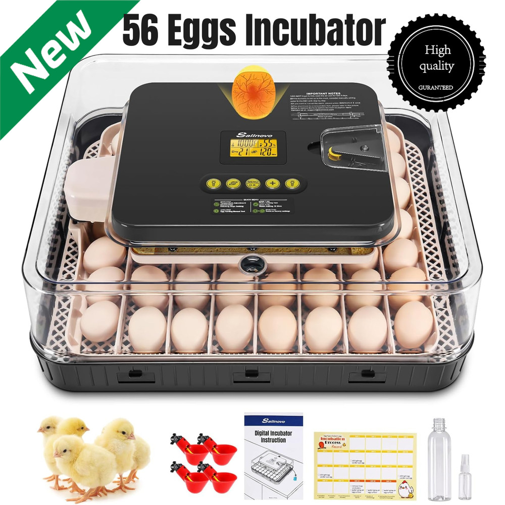 56 Egg Incubator for Hatching Eggs w/Automatic Egg Turner Temperature Display