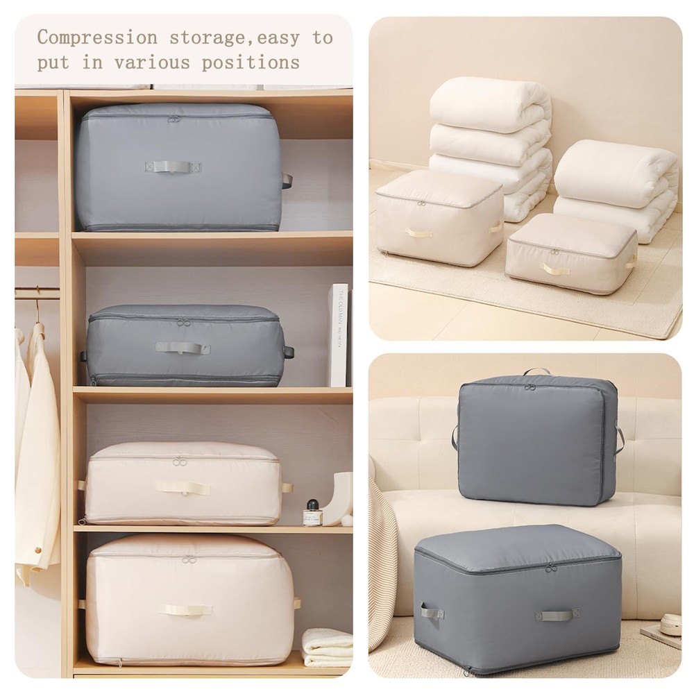 3 PCS Ultra Space Saving Self Compression Organizer, 2025 NEW Comforter Stora...