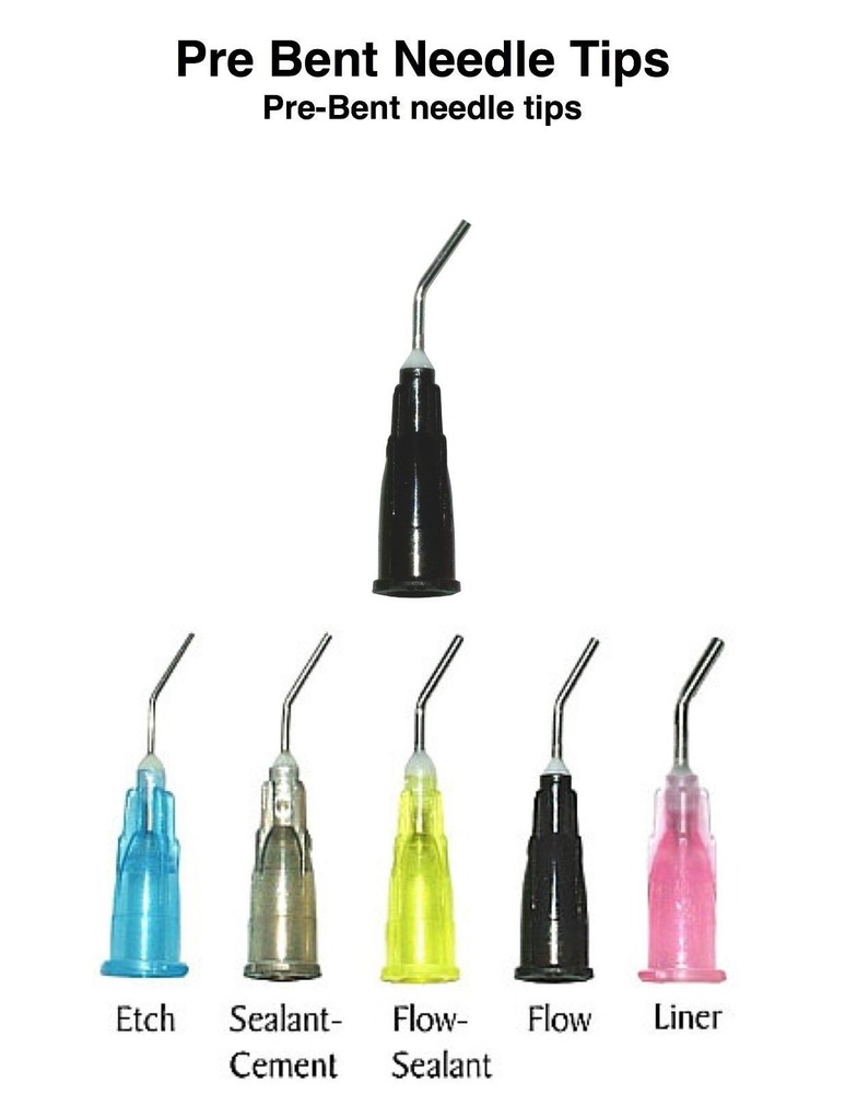 Plasdent Pre Bent Needle Tips for Flow Sealant Etch Liner