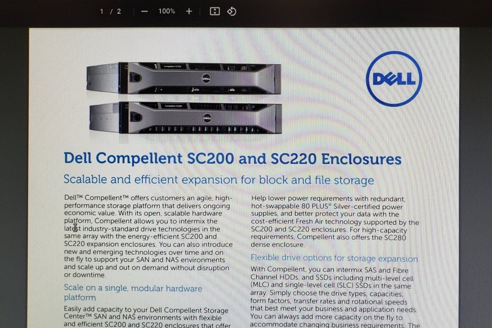 Dell Compellent SC220 - 2.5in [24] Drive Bay SAS Storage Array No HDDs