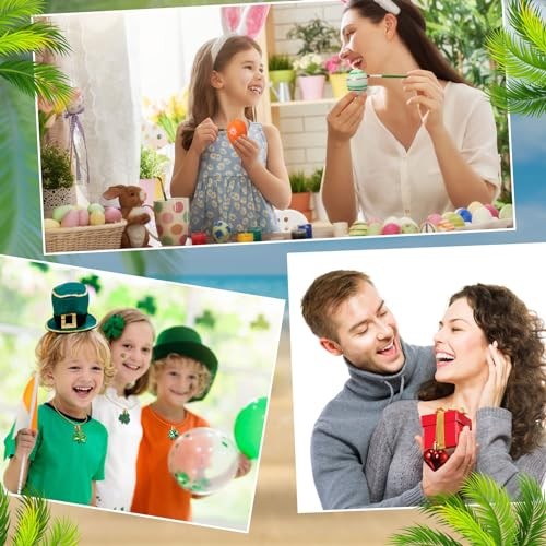 72 Pcs Easter Ornaments for Tree Valentines Day Tree Plastic Glitter Style
