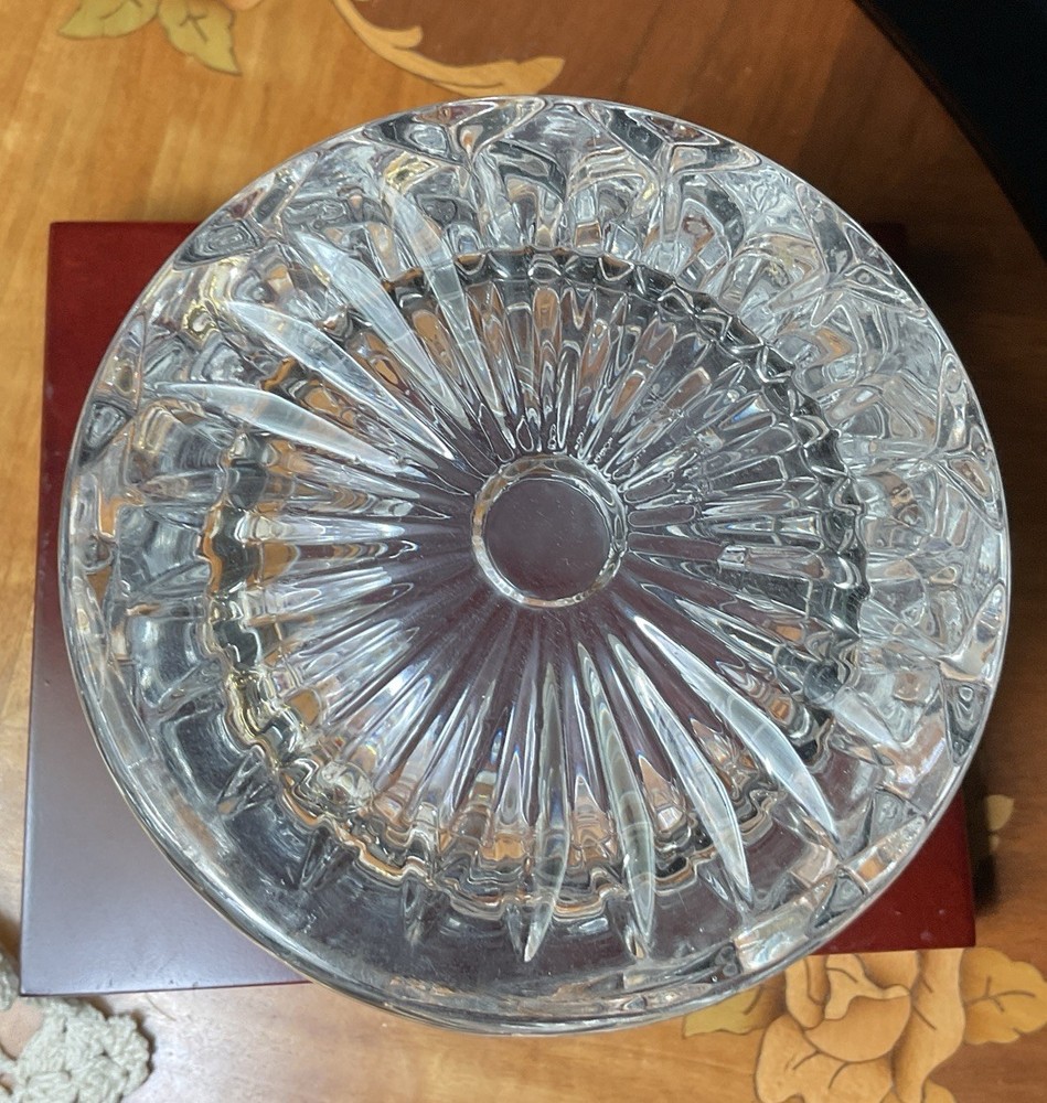 Crystal Biscuit Barrel with Lid Cracker Cookie Jar