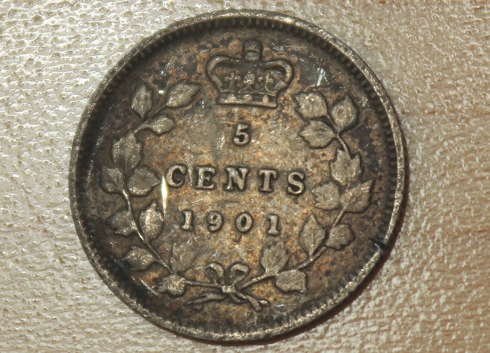 1901 Canada 5 Cents Silver