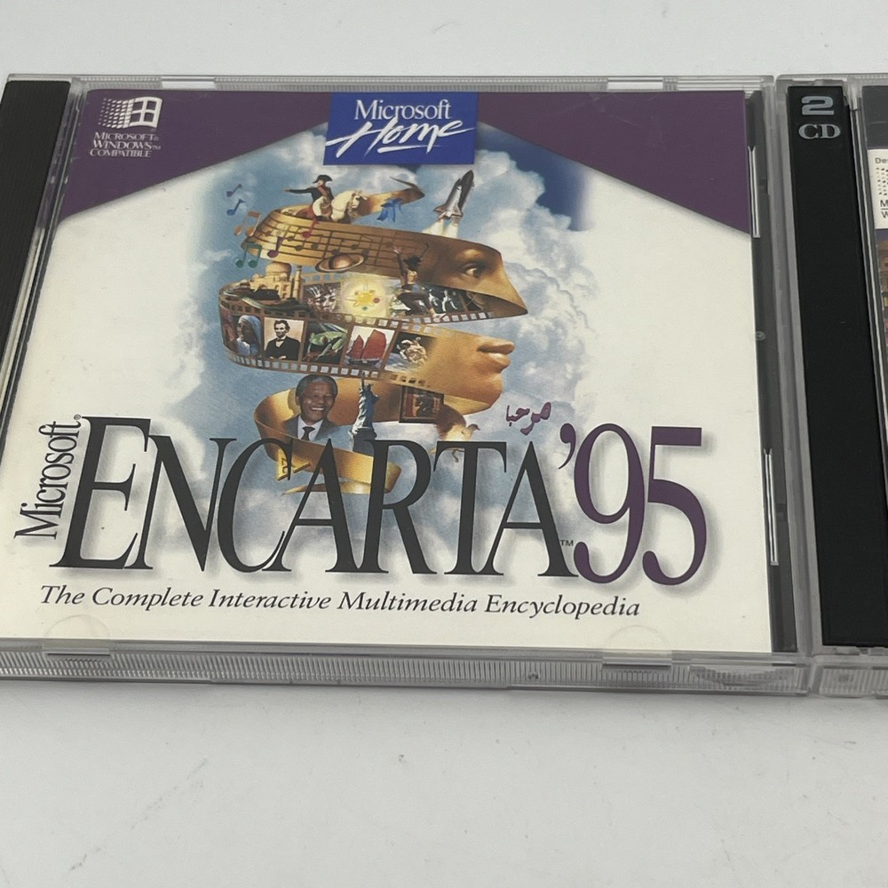 Microsoft Encarta 95 & 97 Deluxe Encyclopedia Software CD-Rom Windows 95