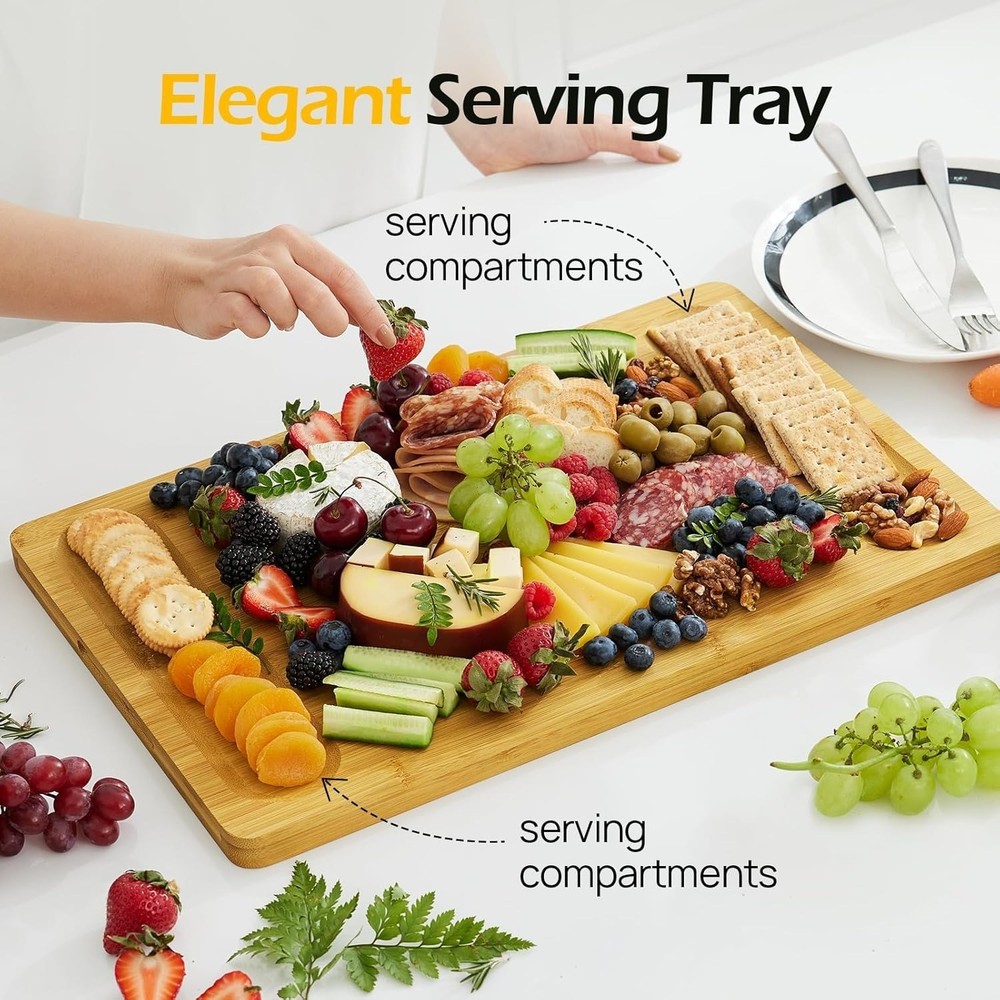 KeeCHEE® Extra Large Natural Bamboo Cutting Board