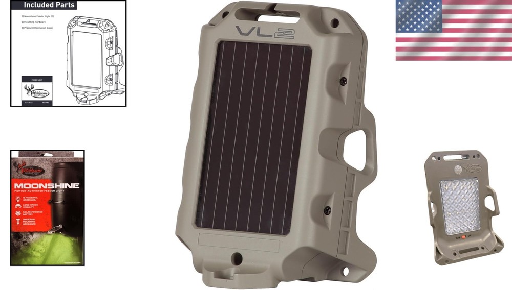 Moonshine Green Solar Motion-Activated Feeder Light