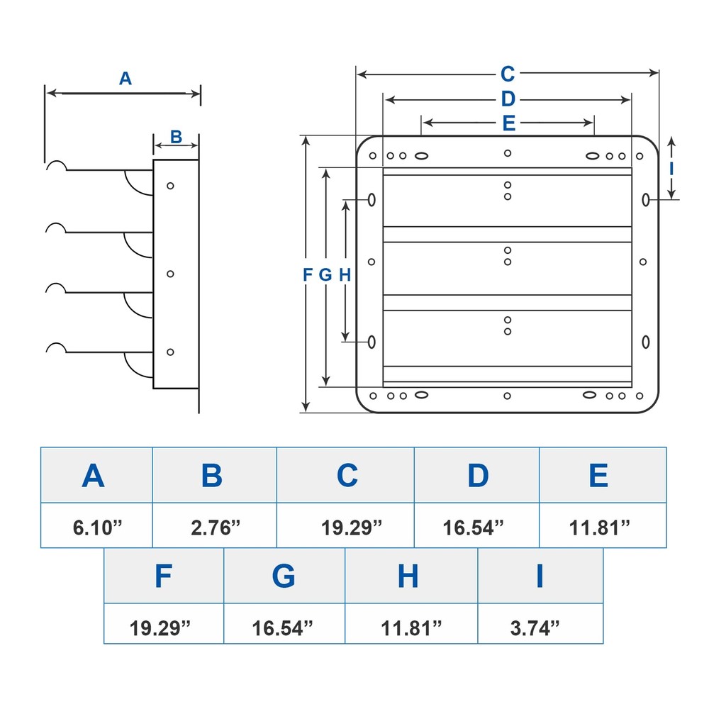 iPower 16-Inch Square Automatic Gravity Shutter Louver Vent Silver