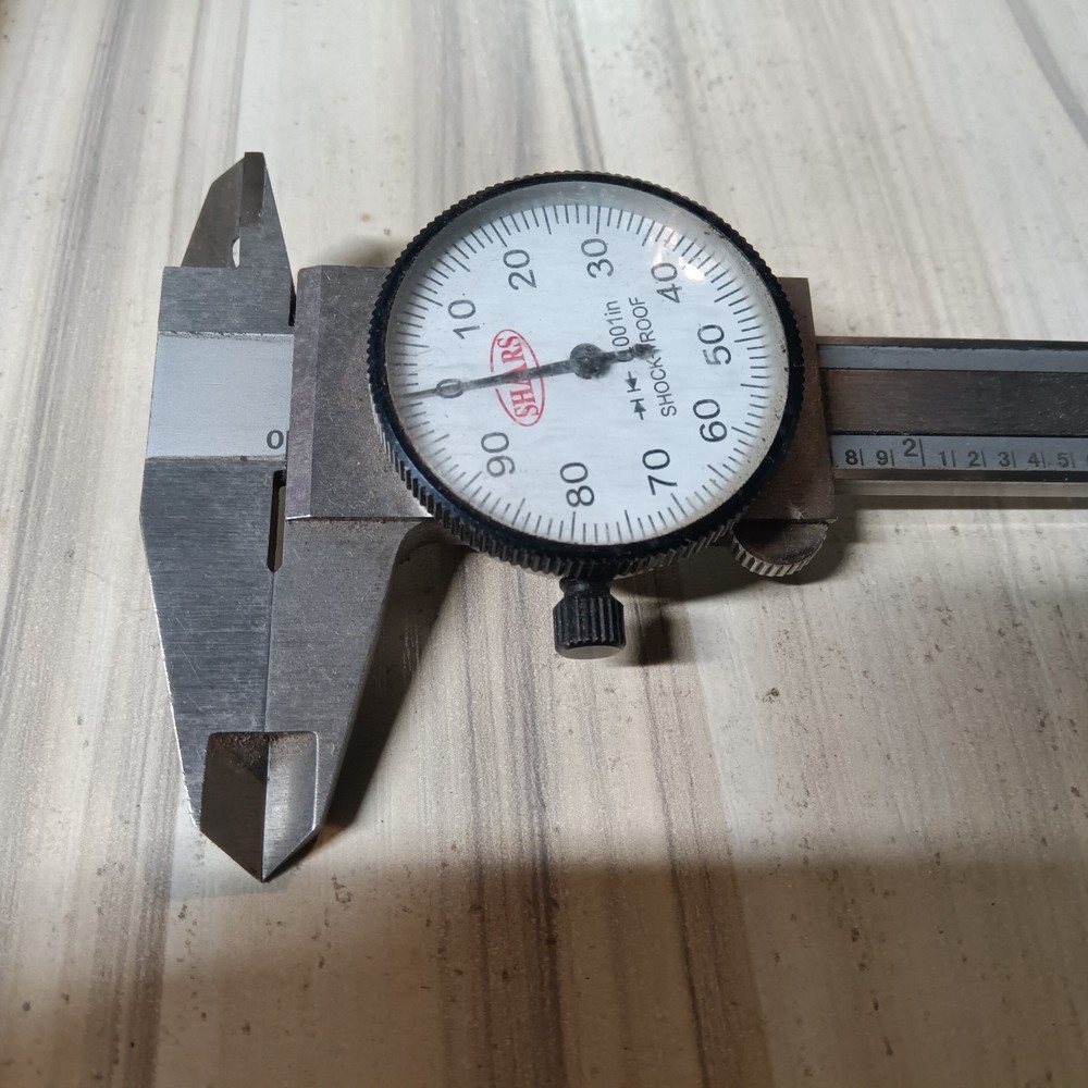 Shars 4" Dial Caliper Shock Proof .001" Stainless Steel - Needs work