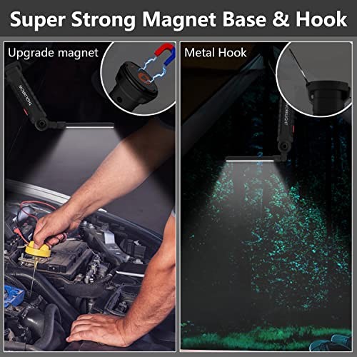 Working Light Portable, Rechargeable Work Lights with Magnetic Base Black*4