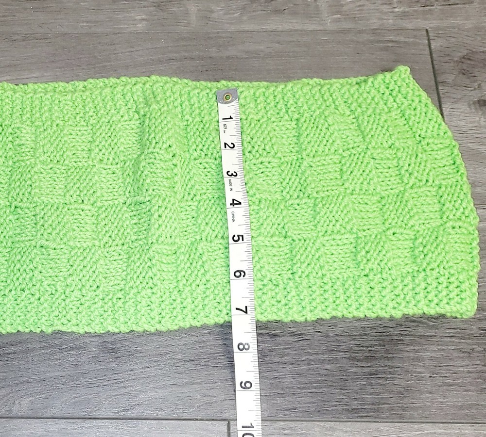 Handmade Knitted Scarf Green