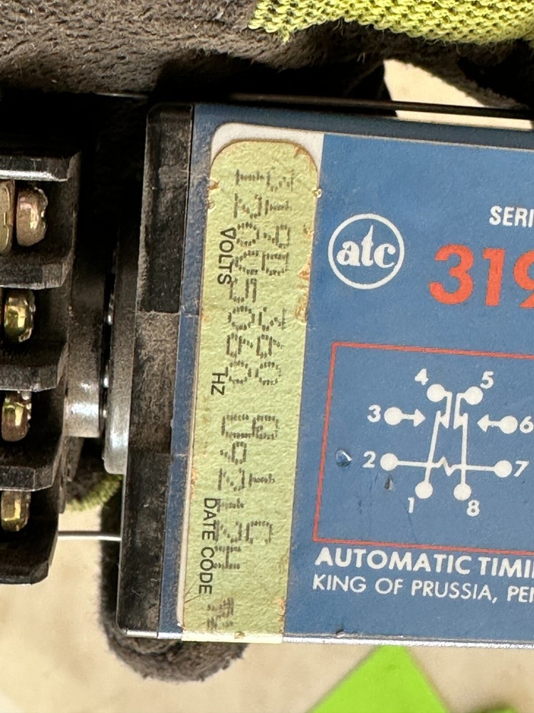 Automatic Timing Controls 319D 3 Ranger On Delay Adjustable TDR w/Socket