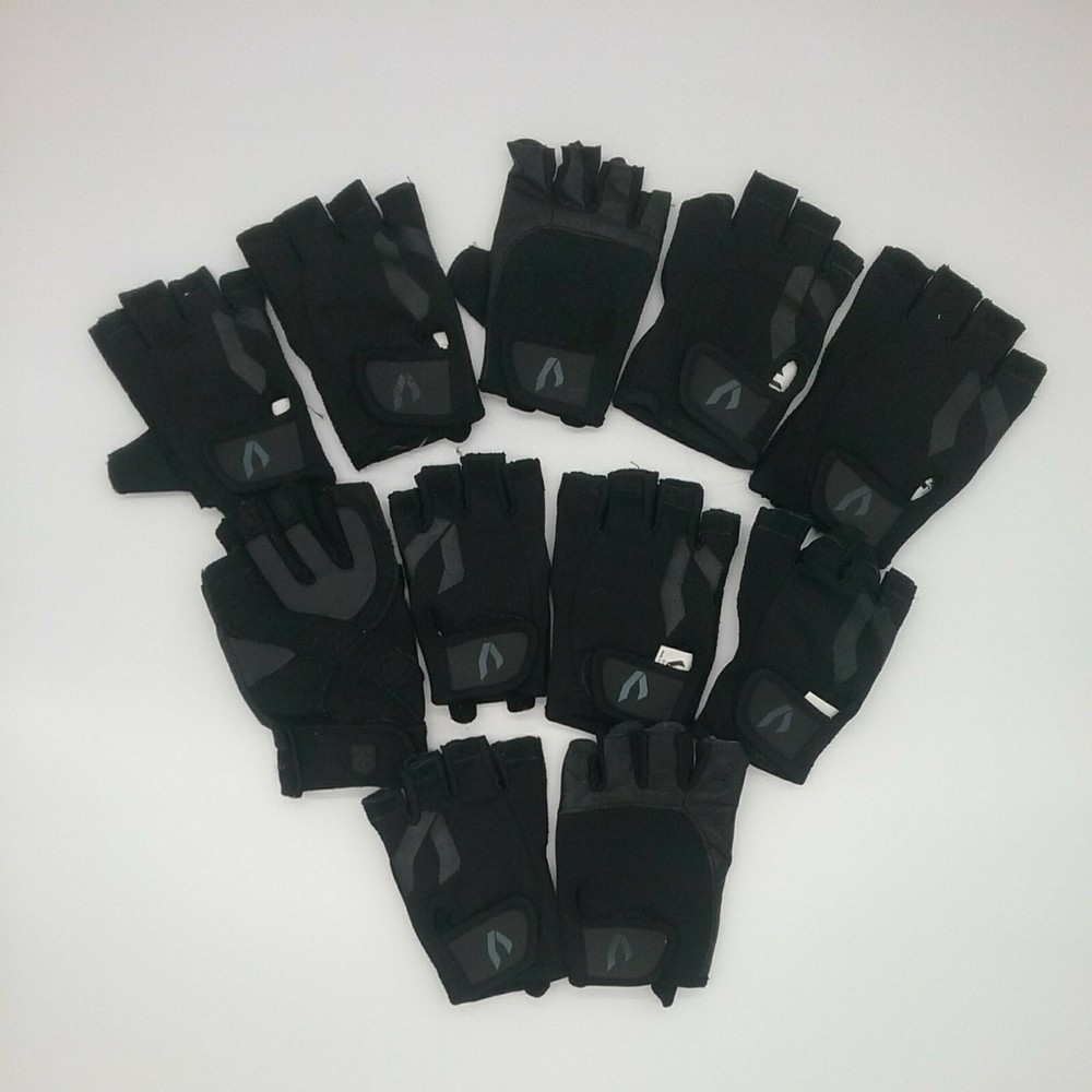 Mismatched Half-Finger Training Gloves - Pack of 11 - Black - Assorted Sizes
