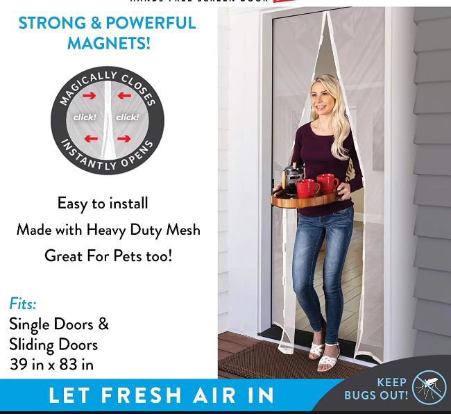 Magic Mesh Hands-Free Screen Door