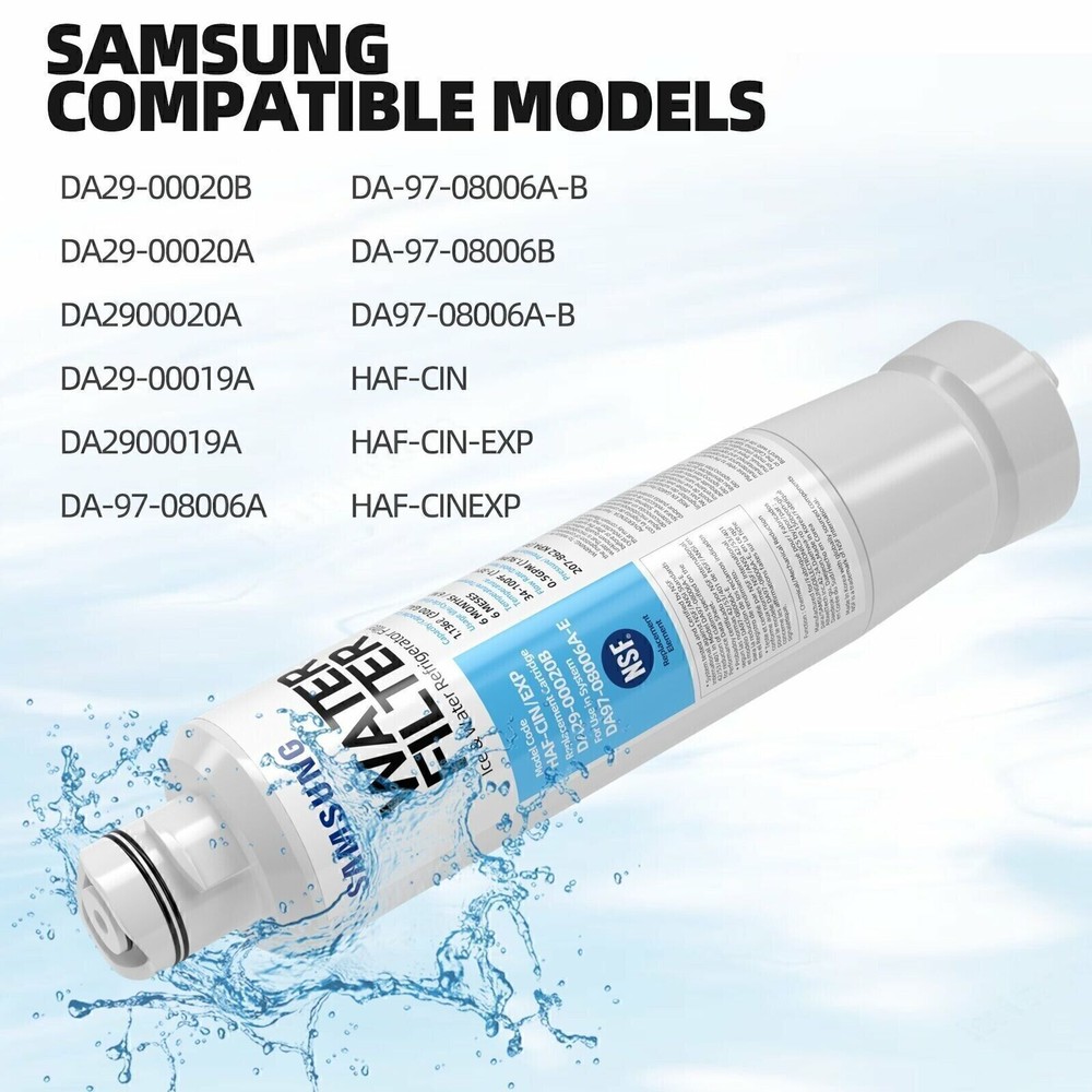 1-8 Pack Samsung DA29-00020B HAF-CIN/EXP Refrigerator Water Filter DA-97-08006A