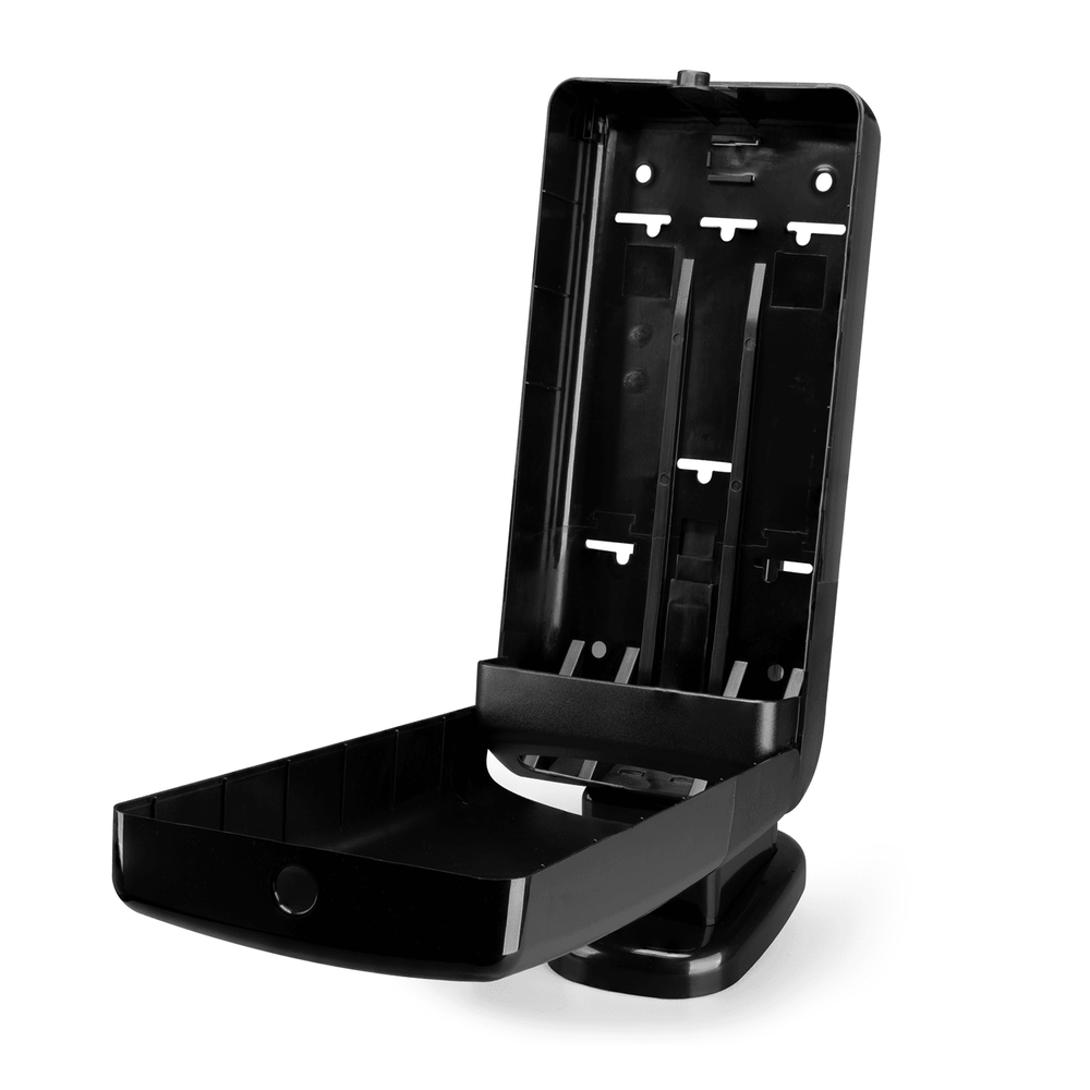 Karat Interfold Dispenser for Dispense Nap, Stand/Tabletop, Black - 1 unit