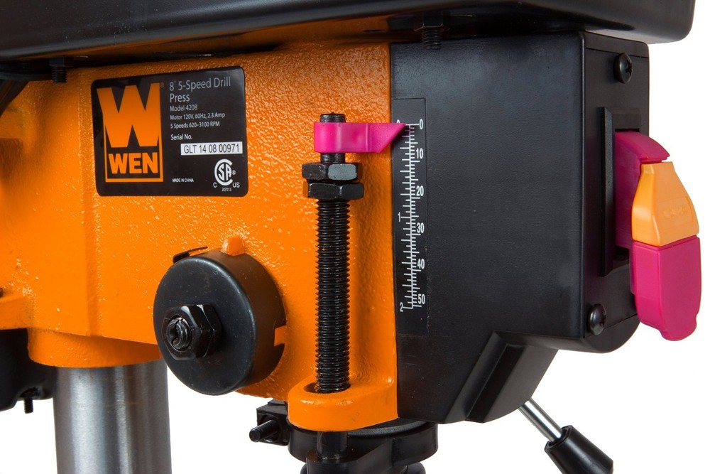 NEW WEN 4208T 8-Inch 5 Speed Drill Press 1/2" Keyed Chuck Tools Variable Speed