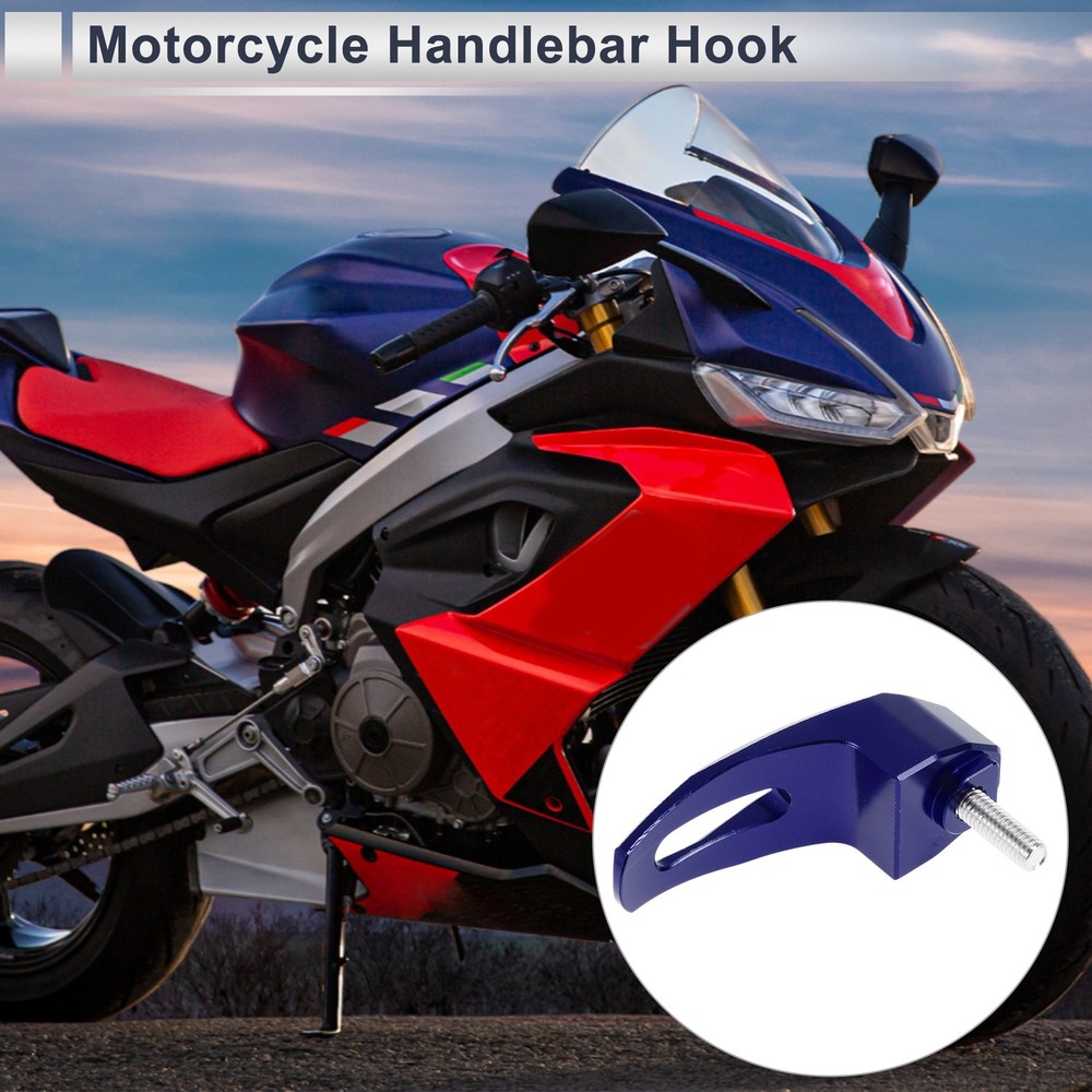 For motorcycle rectangular hook with screw 1 set blue