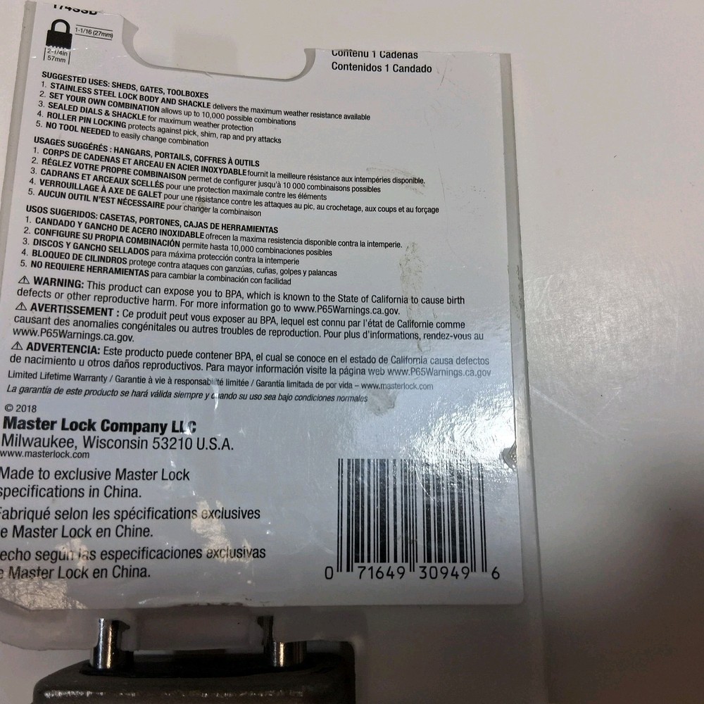 Master Pad Lock 174ssd