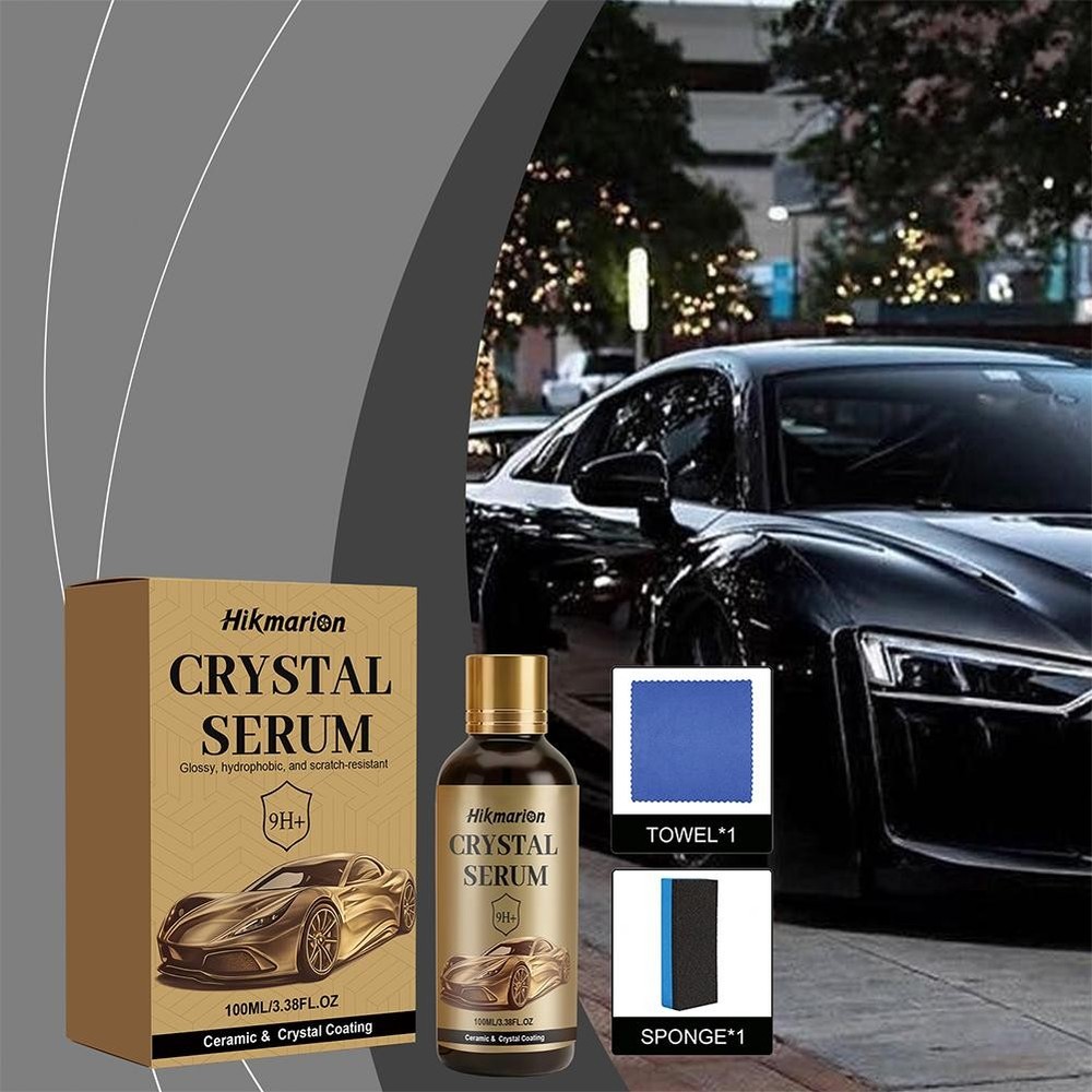 Ceramic Coating Agent, Crystal Serum Glossy, Hydrophobic& Scratch- Resistant HOT