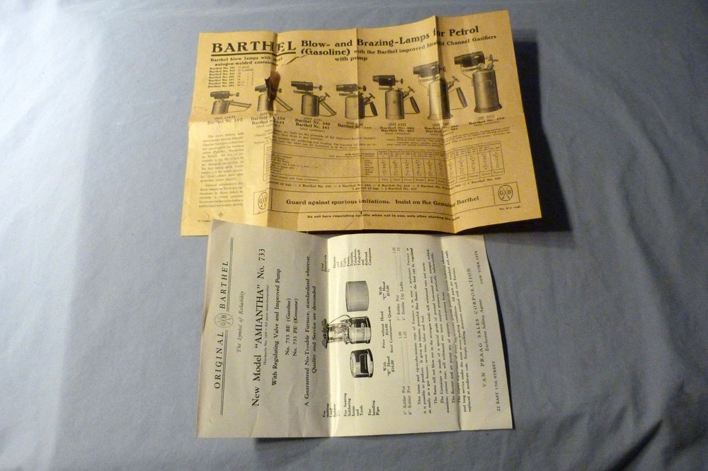 Barthel Blow Torch / Blow Lamp Advertising