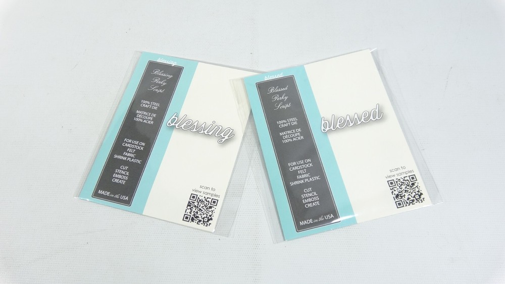 Memory Box Set of 2 Blessing And Blessed Perky Script Dies