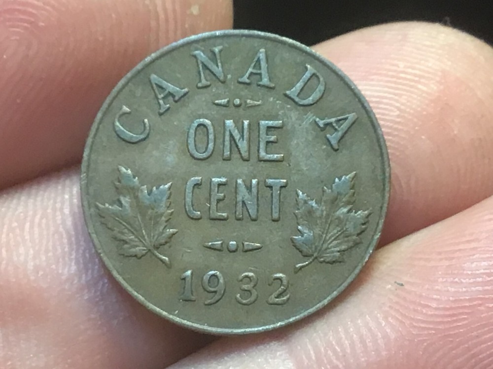 1932 Canada Cent, Canadian Penny, 1 Cent