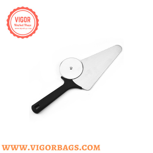 Pizza Cutter and Server Slicer & Pizza Slicer with Protective Blade Guard Combo