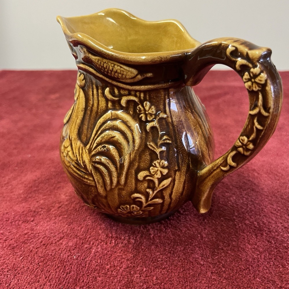 Creamer With Rooster And Corn Cob