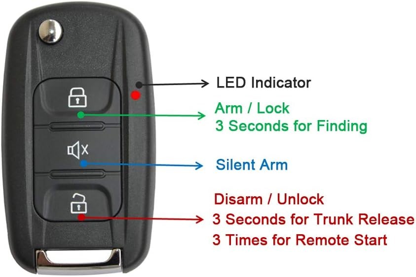 Smart Keyless Car Alarm Kit Shock Sensor Push Start System