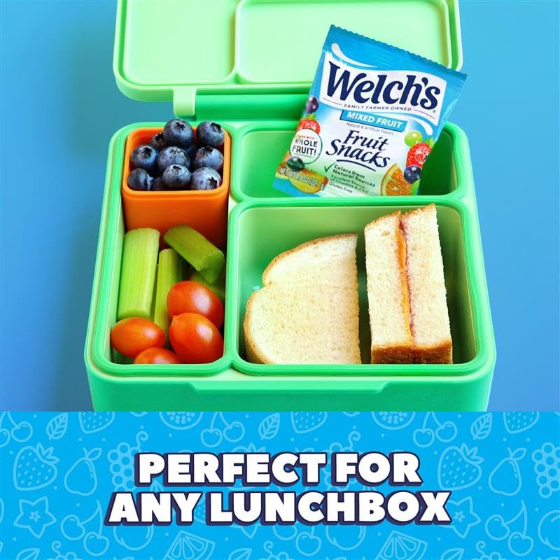Fruit Snacks, Mixed Fruit, Bulk Pack, Individual Single Serve Bags, 0.8 oz (Pack
