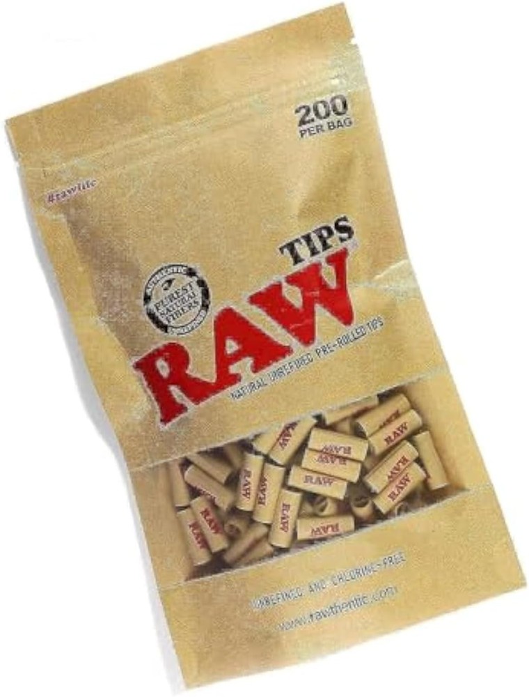 RAW Classic 1-1/4 Rolling Papers 6 pk + Filter Tips 200 Tips + 2pk 79mm roller