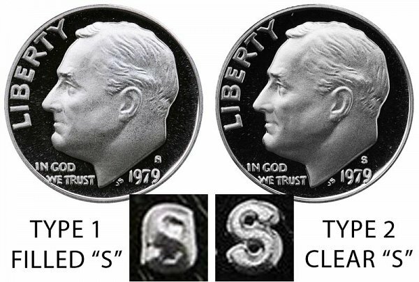 1979 S PROOF  CLAD ROOSEVELT DIME Type 2  (1 COIN)