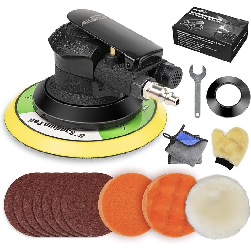 2025 Pneumatic Air Orbital Sander Adjustable Speed Dual Action Tools Accessories
