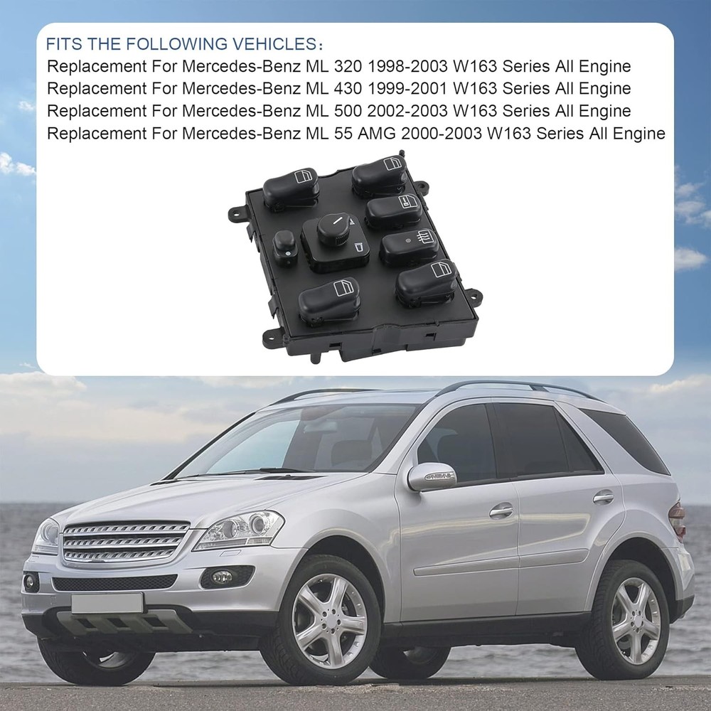 New Electric Power Window Master Control Switch Replacement for Mercedes Benz ML