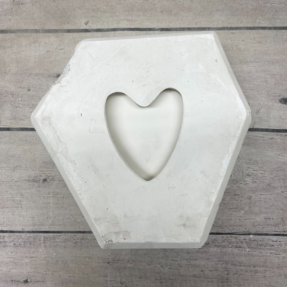 Unbranded Ceramic Casting Mold Heart Dish Coaster #140