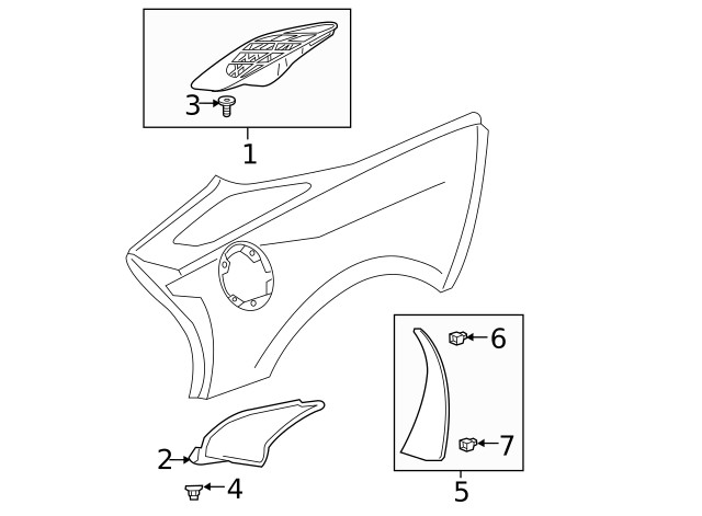 Switchblade Silver Metallic Passenger Side Quarter Panel Air Scoop (23457625)