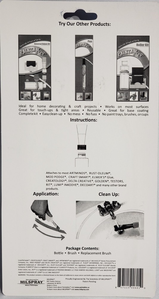 Milspray Paintables Brush Kit