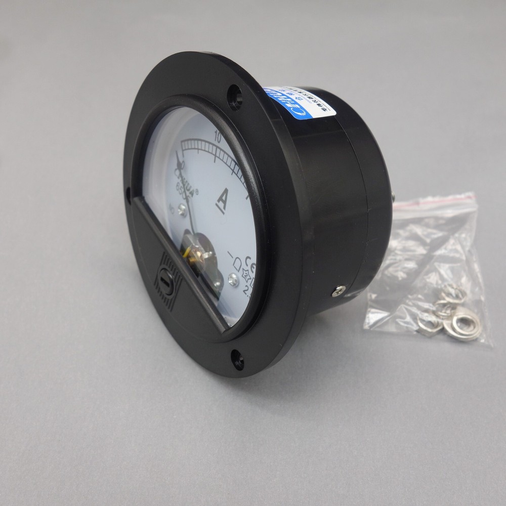 DC 30A Round Analog Ammeter Panel AMP Current Meter Dia. 90mm Direct Connect