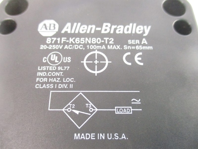 ALLEN BRADLEY 871F-K65N80-T2 SER. A 20-205VAC/DC NSNP