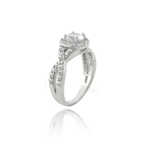 925 Silver 2.8ct White Topaz Infinity Ring