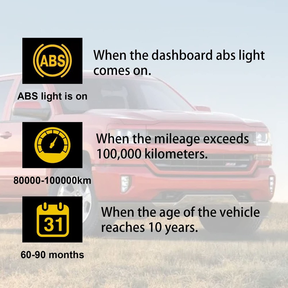 15037208 2pcs ABS Wheel Speed Sensor Front Left Right for Chevy Silverado 150...